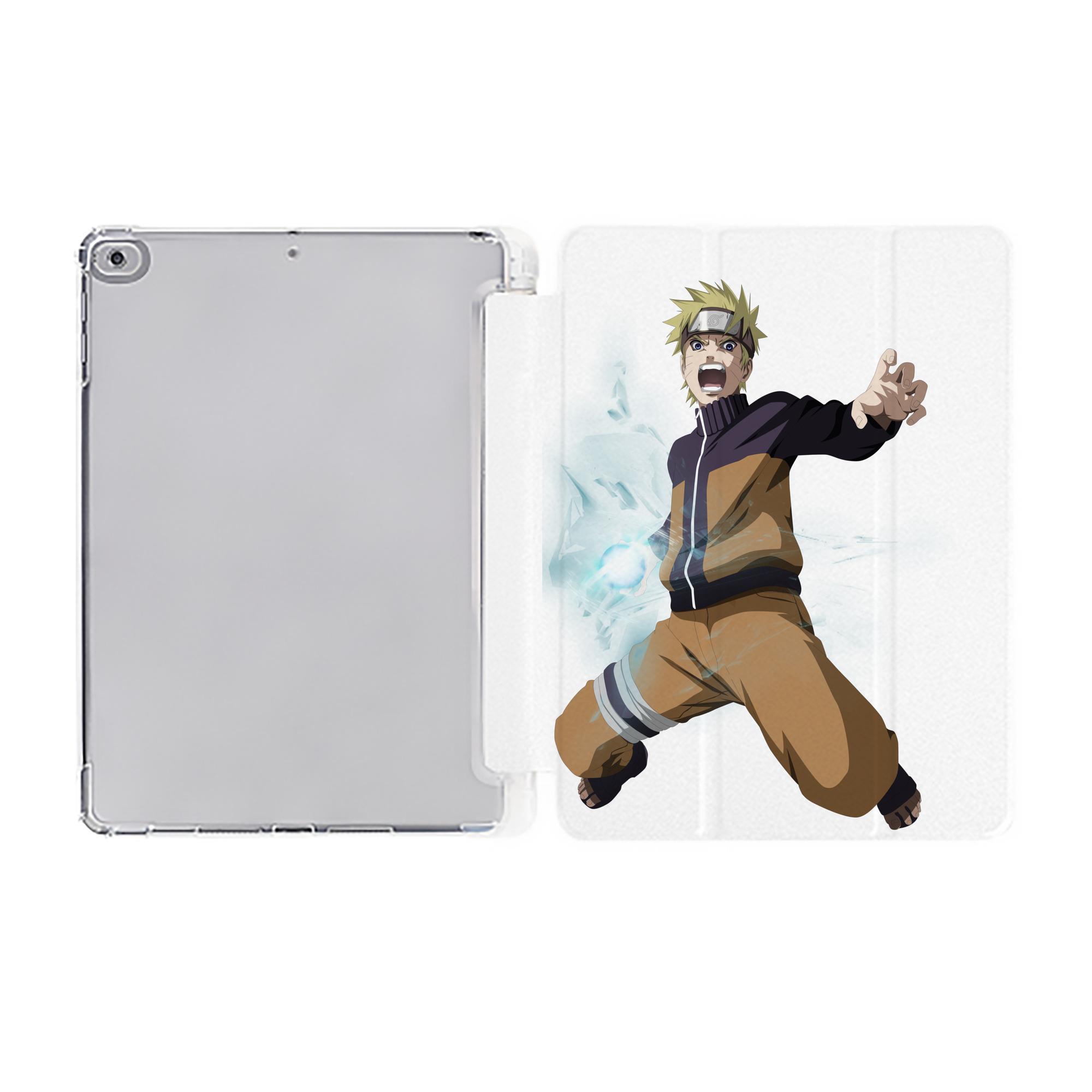 （画像用） NARUTO -ナルト- うずまき ナルト Uzumaki Naruto IPad ケース ペン収納付き 三つ折りスタンド PUレザー×シリコン 対応機種9.5/10.5/10.9インチ